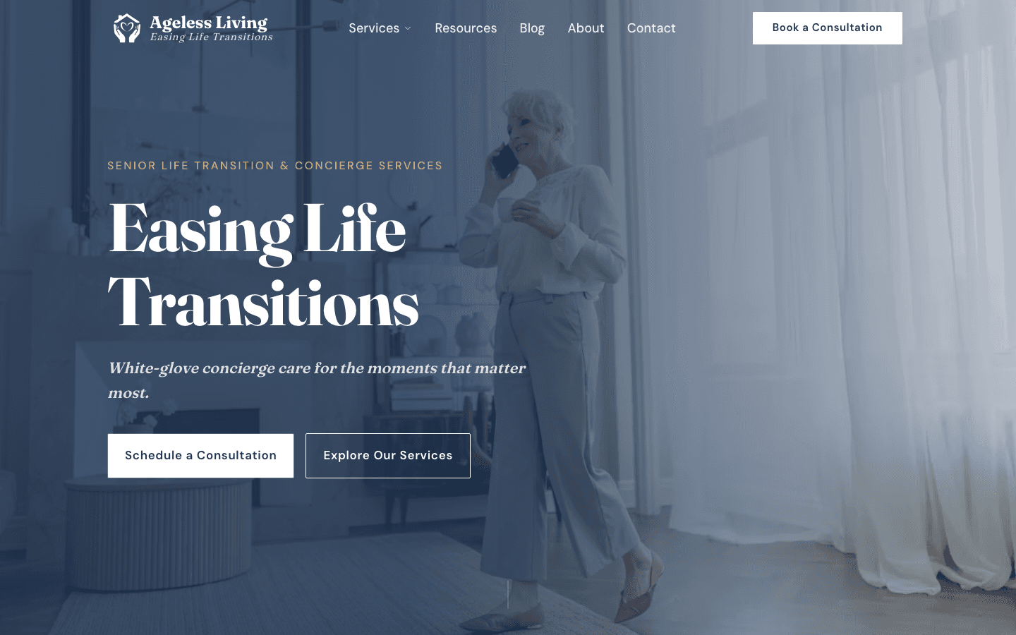 Ageless Living website screenshot